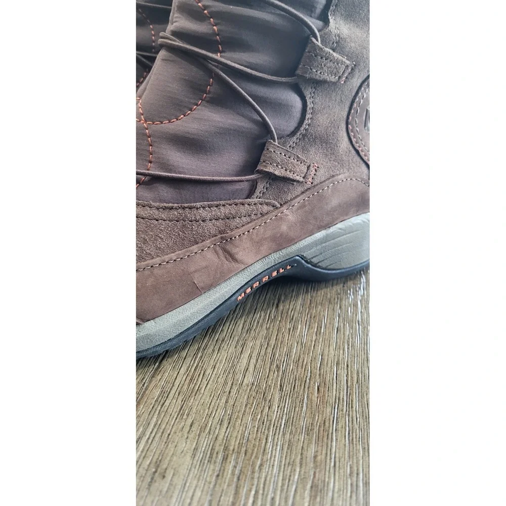 Merrell‎ Encore Apex Waterproof Winter Boots Womens 7.5 Coffee Bean Brown J66638